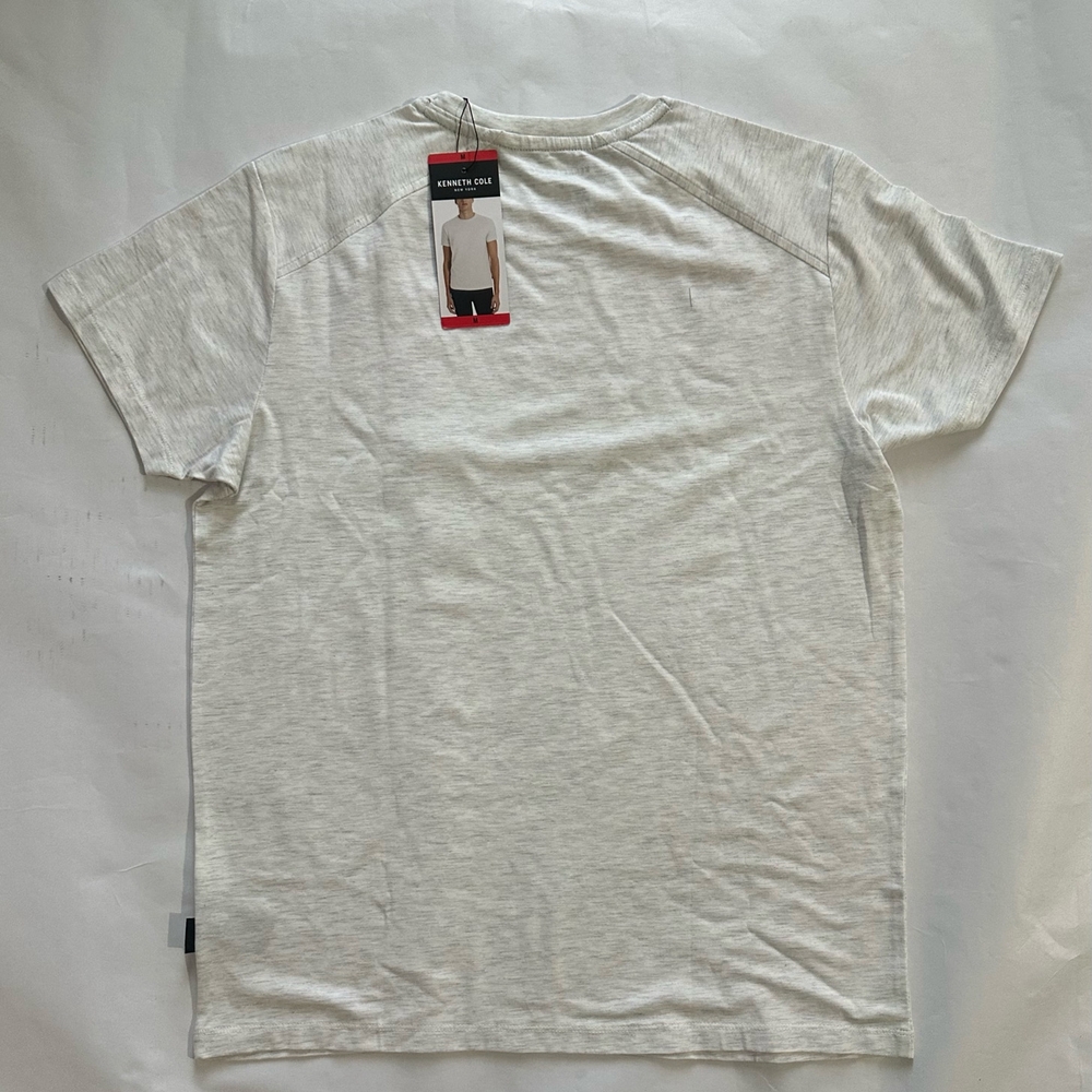 Kenneth Cole Light Gray Men's Dress  Short Sleeve Tee - Picture 5 of 7